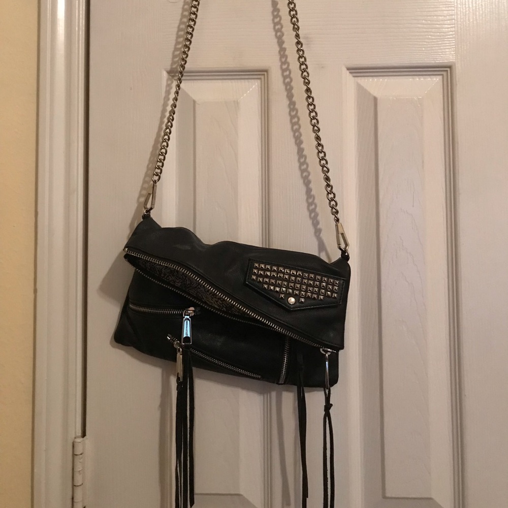 Rebecca minkoff leather biker bag purse studded
